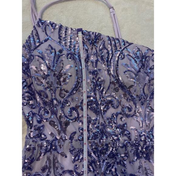 Windsor homecoming prom purple sequence dress size small. - Picture 3 of 6